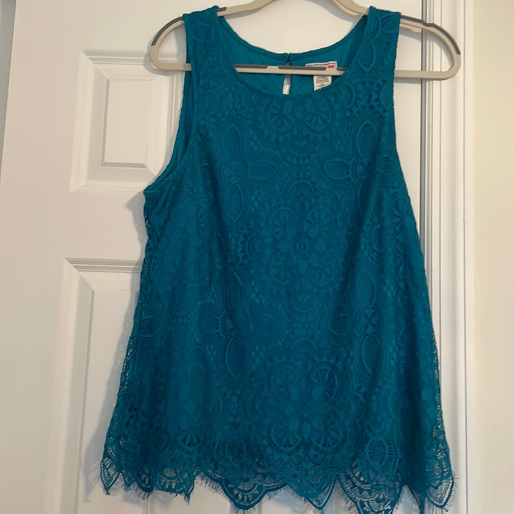 Lace Turquoise Tank Tank!